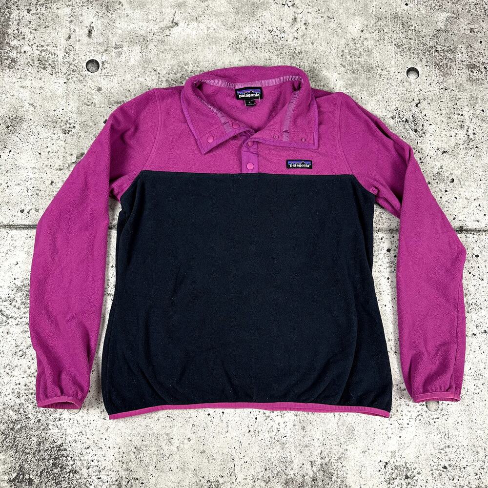 Patagonia Snap-T Fleece Women's Size Medium Purple & Black